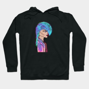 Cybepunk Woman Hoodie